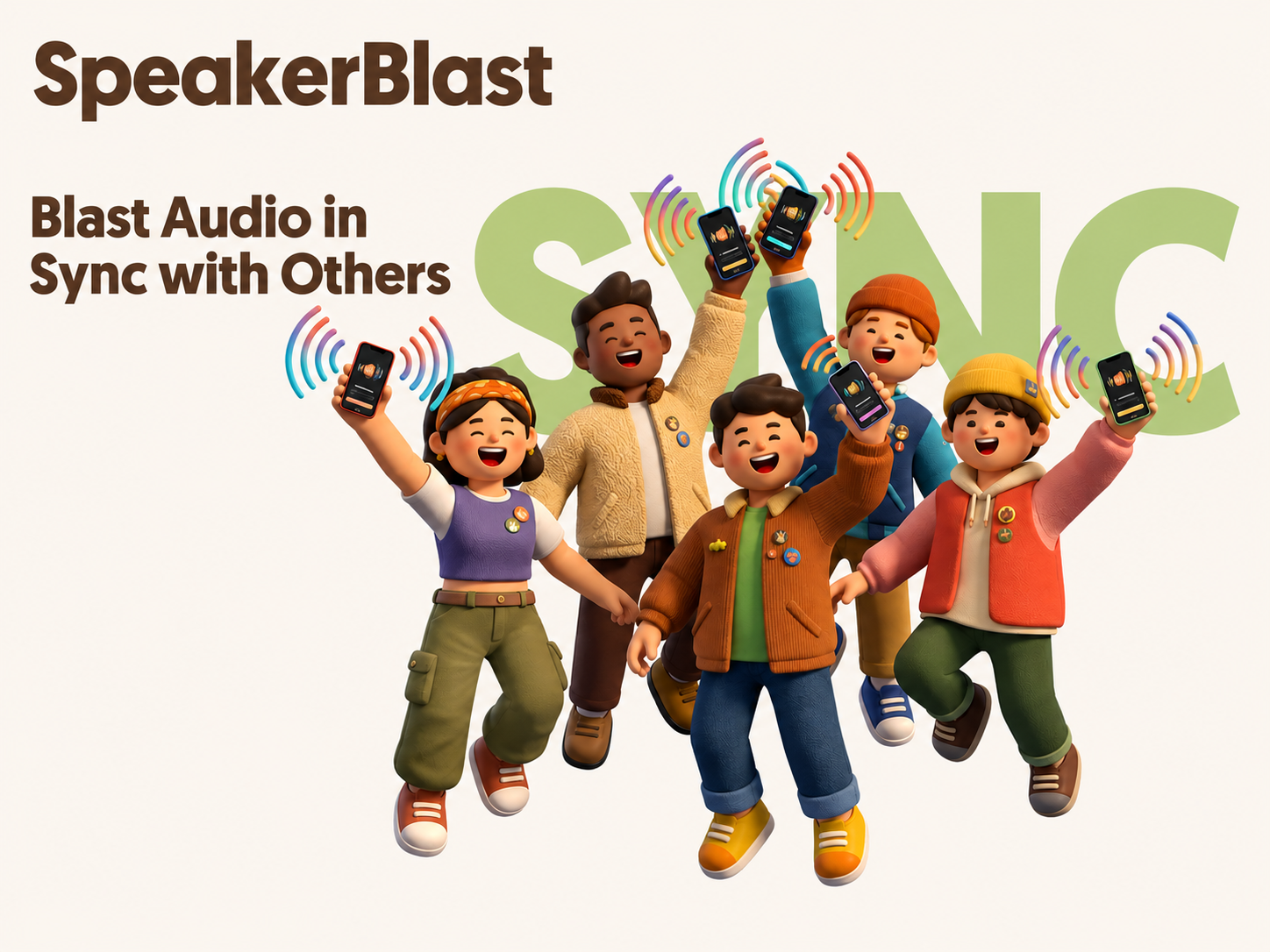 SpeakerBlast Synchronized Audio System Grid View